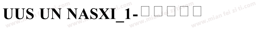 UUS UN NASXI_1字体转换